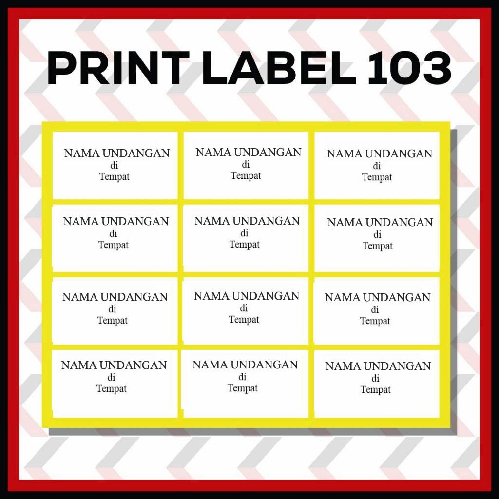

PROMO - CETAK PRINT STICKER LEBEL NAMA UNDANGAN Uk.103