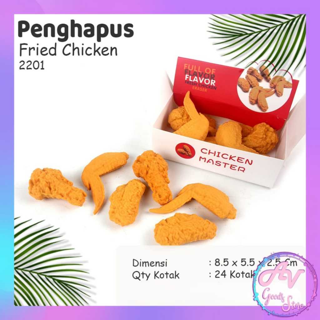 

Penghapus Fried Chicken isi 8pcs 2201 / Penghapus Pensil Bentuk Ayam Goreng Fancy Lucu