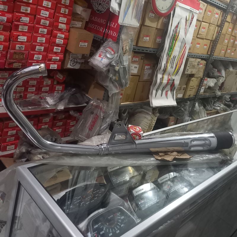 MUFFLER EXHAUST KNALPOT HONDA GL MAX PRO SERIES ORIGINAL ORI ASLI AHM 18300-KG2-910