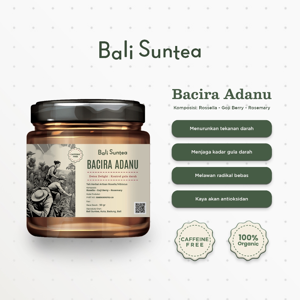 

Teh Herbal Bali Suntea | Rosella+Goji Berry+Rose marry 100% Organik