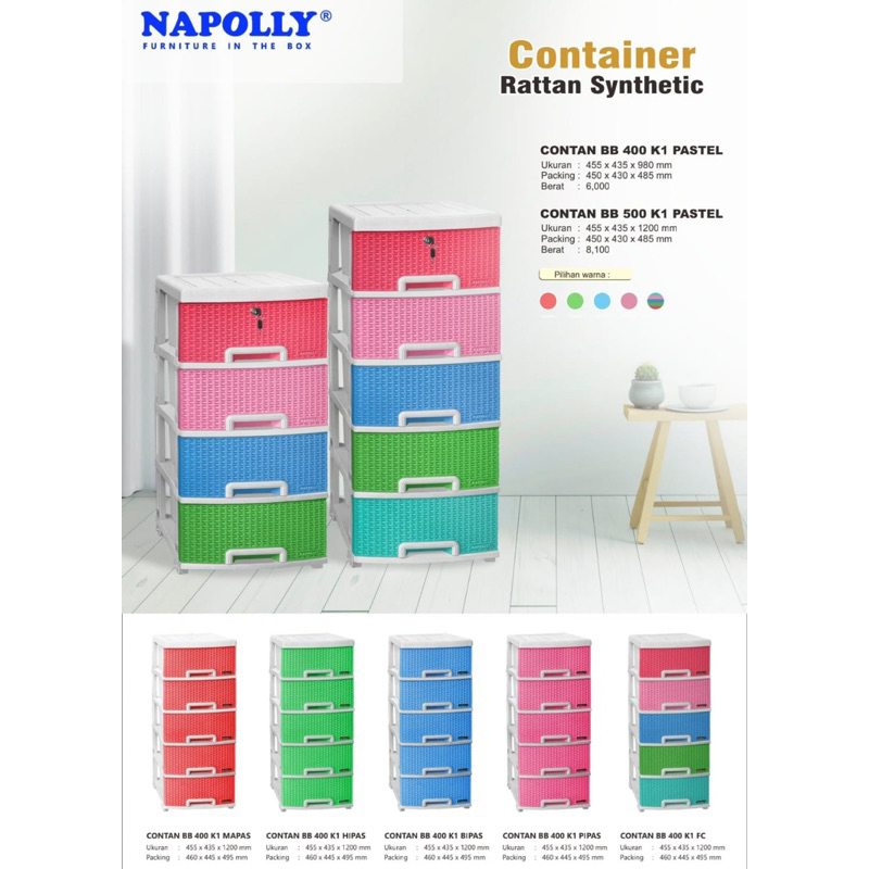 Laci-Laci Plastik Napolly Rotan Contan 5 Susun