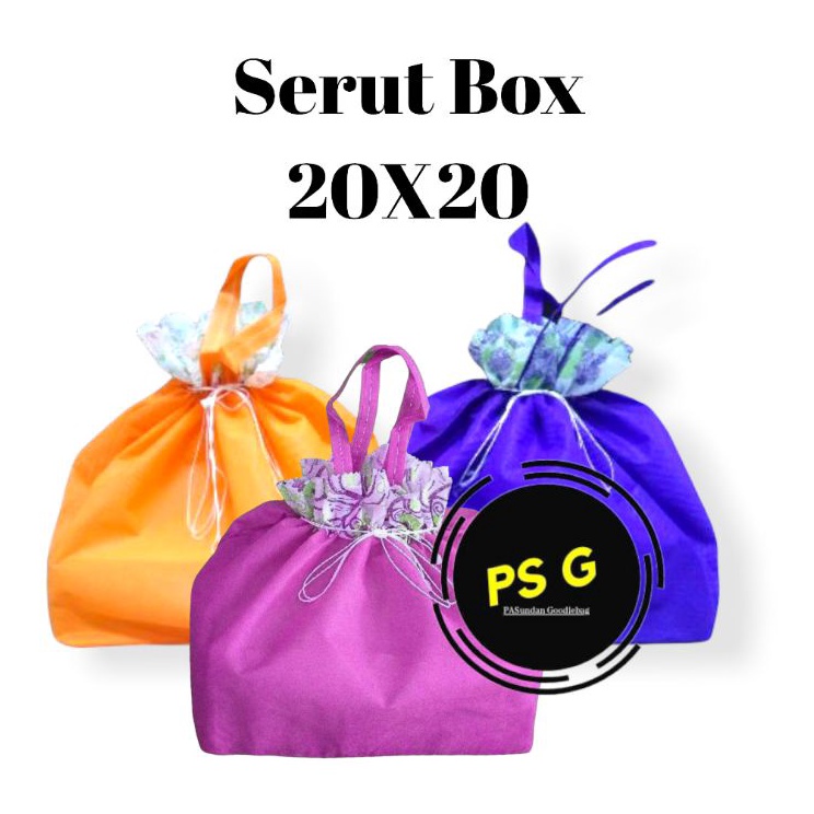 

Tas box nasi hajatanspunbond serut 2x2isi 12pcs
