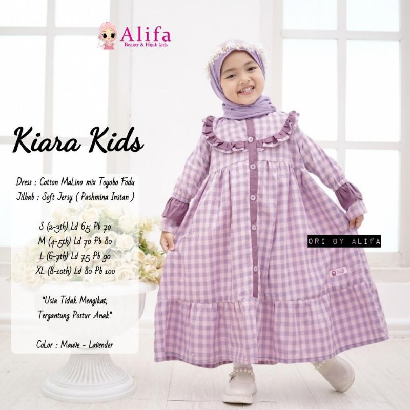 KIARA KIDS DRESS (Gamis Anak) by Alifa