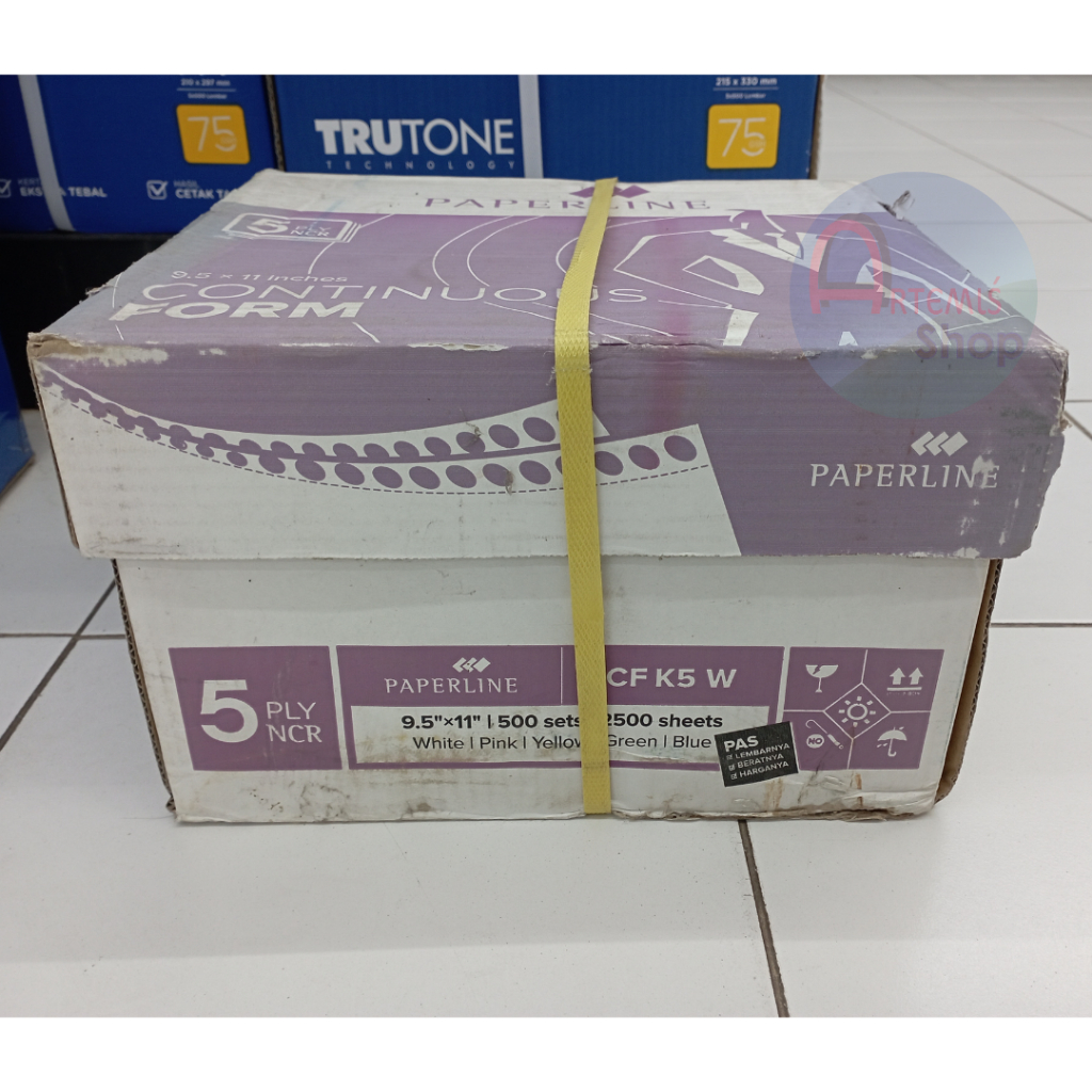 

Kertas Continuous Form PAPERLINE 5 Ply K5 Warna Kertas Komputer CF K5 W