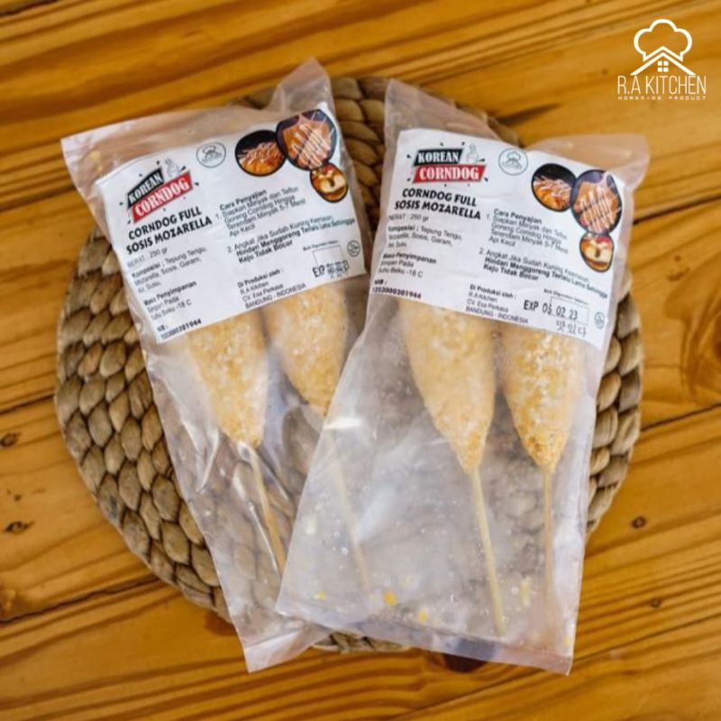 

CORNDOG BIG ISI 2 Sosis Mozarella Keju | Frozen Food | Korean Food | Halal Home Made