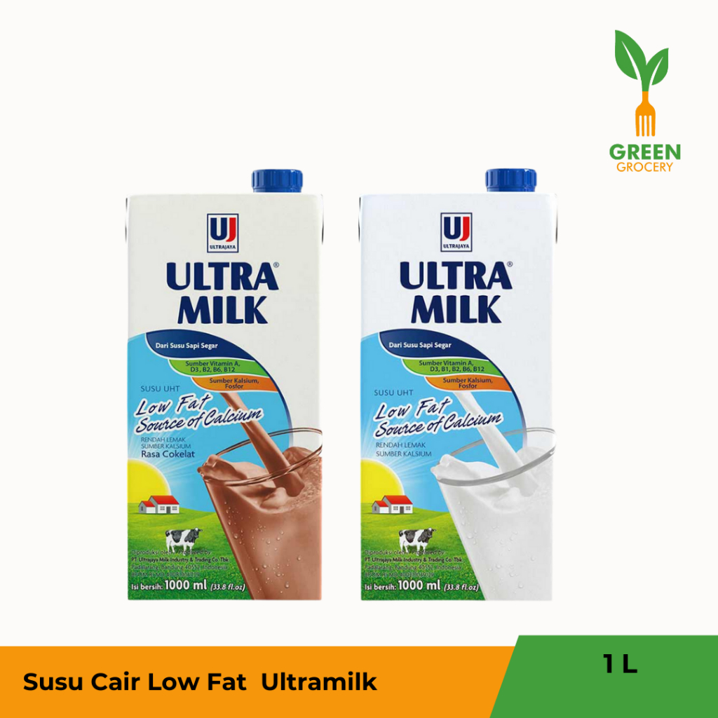

Ultra Susu Cair Low Fat 1000Ml Green Grocery Padang