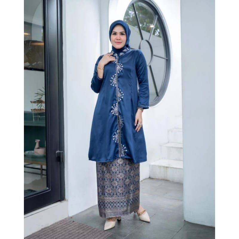 Baju Kurung Payet Zigzag / Tunik Melayu Payet Busui / Baju Kurung Payet Melayu