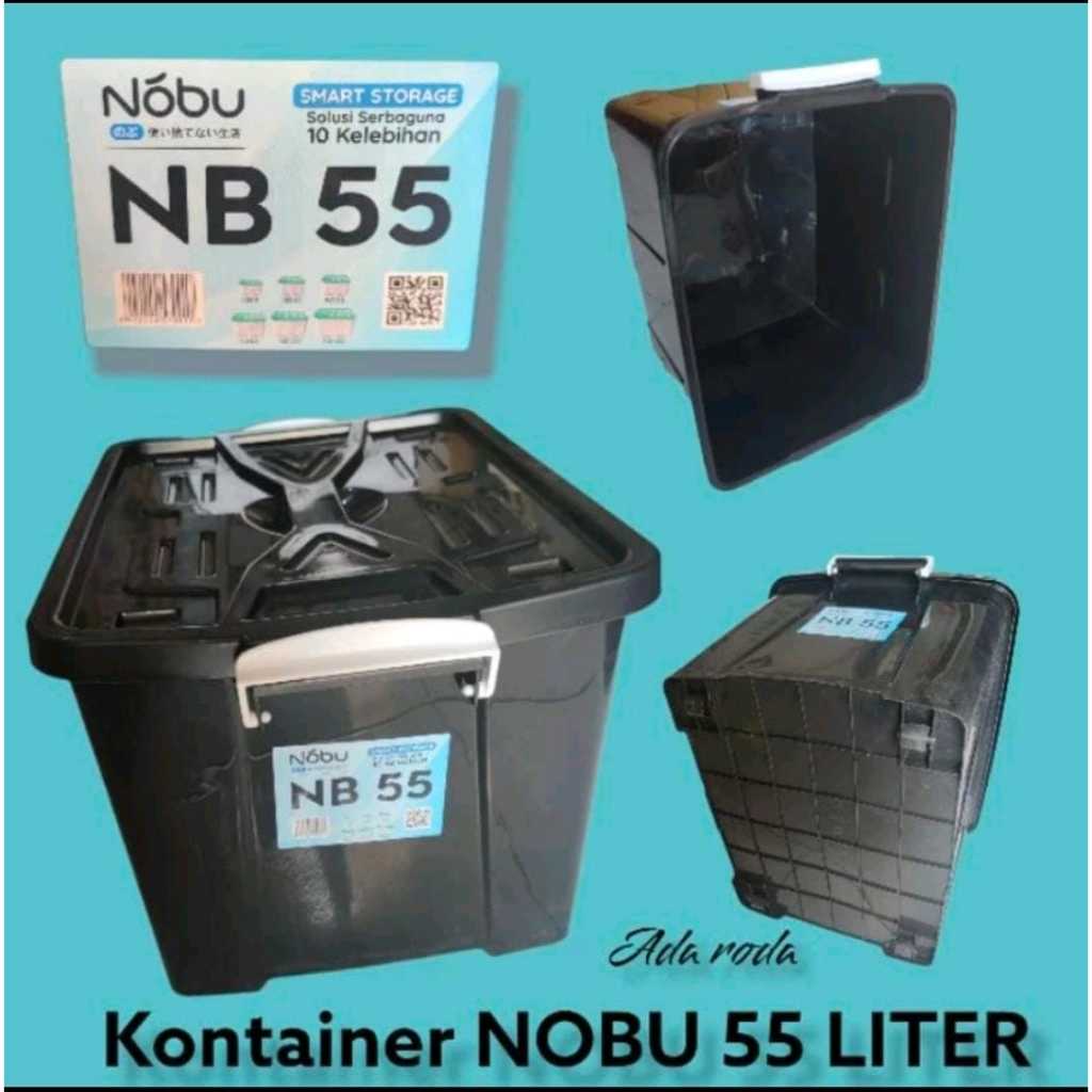 BOX CONTAINER HITAM NOBU 55 LITER