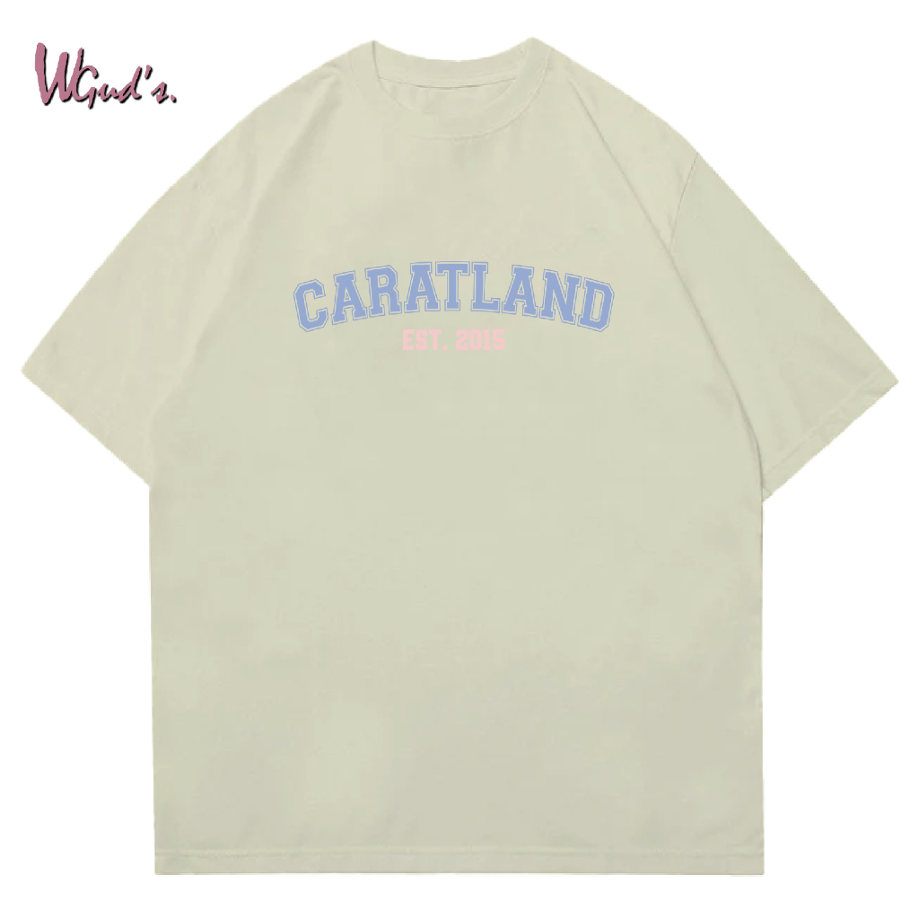 WGUD'S Cotton Combed 30S T-shirt CARAT LAND [sablon DTF] Unisex Pria & Wanita *PREMIUM QUALITY*-BEIGE