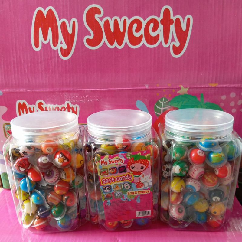 

Permen Lunak Mini My Sweety 1 toples isi 120 pcs