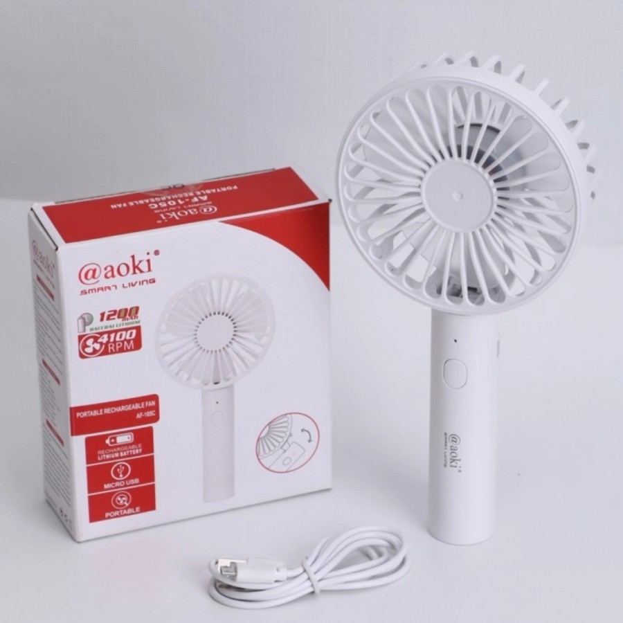 Kipas Angin Aoki Mini Fan Portable USB Charge / Kipas Angin Genggam+Lipat AF-105C