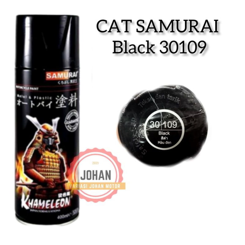 PILOX CAT SEMPROT SAMURAI PAINT BLACK 109 HITAM GLOSSY MENGKILAP 400ML