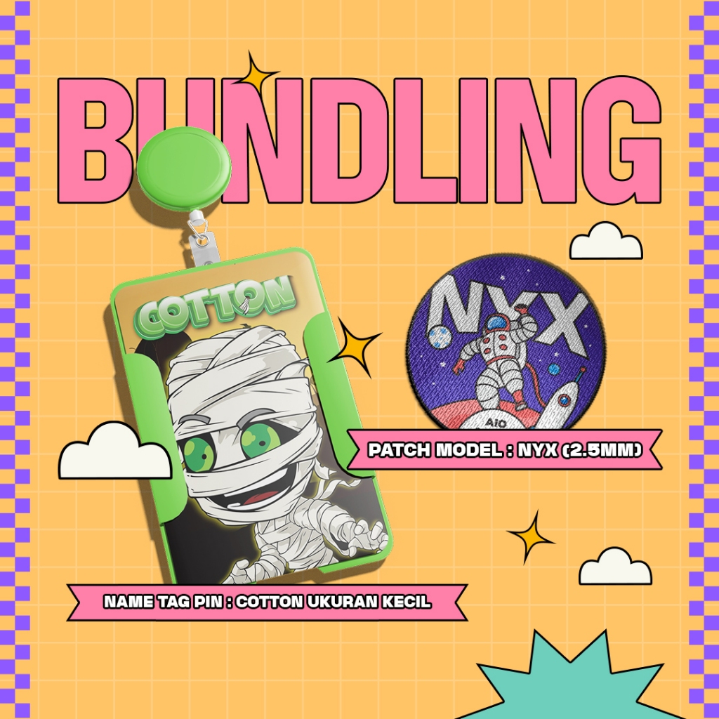 

[PAKET BUNDLING] ID Card COTTON Ukuran Kecil + Patch Bordir NYX Ukuran 2,5mm