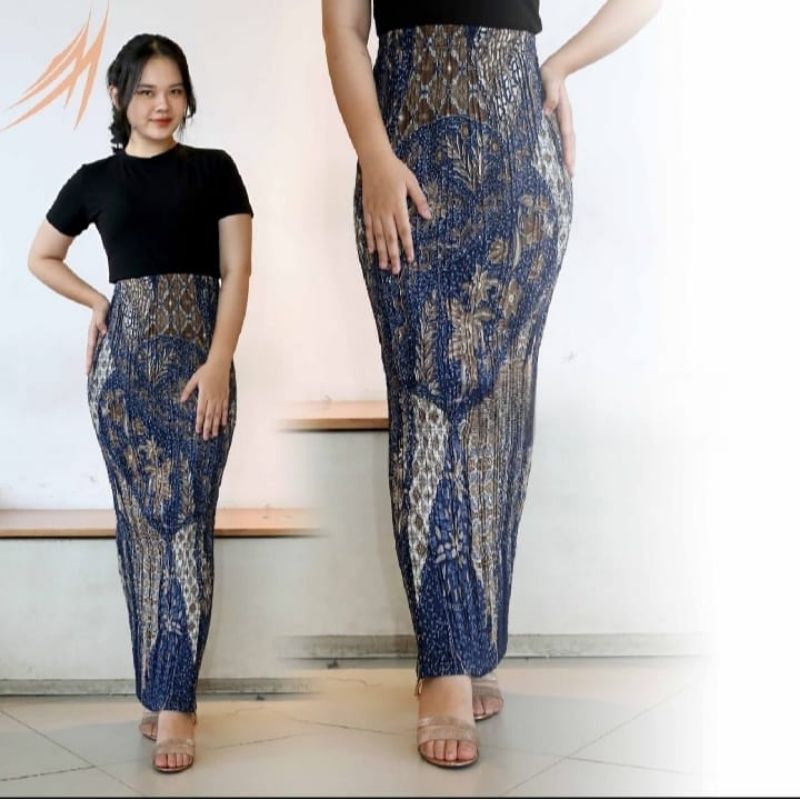 rok plisket batik bawahan kebaya // rok plisket kebaya kekinian // rok kebaya murah kondangan wisuda