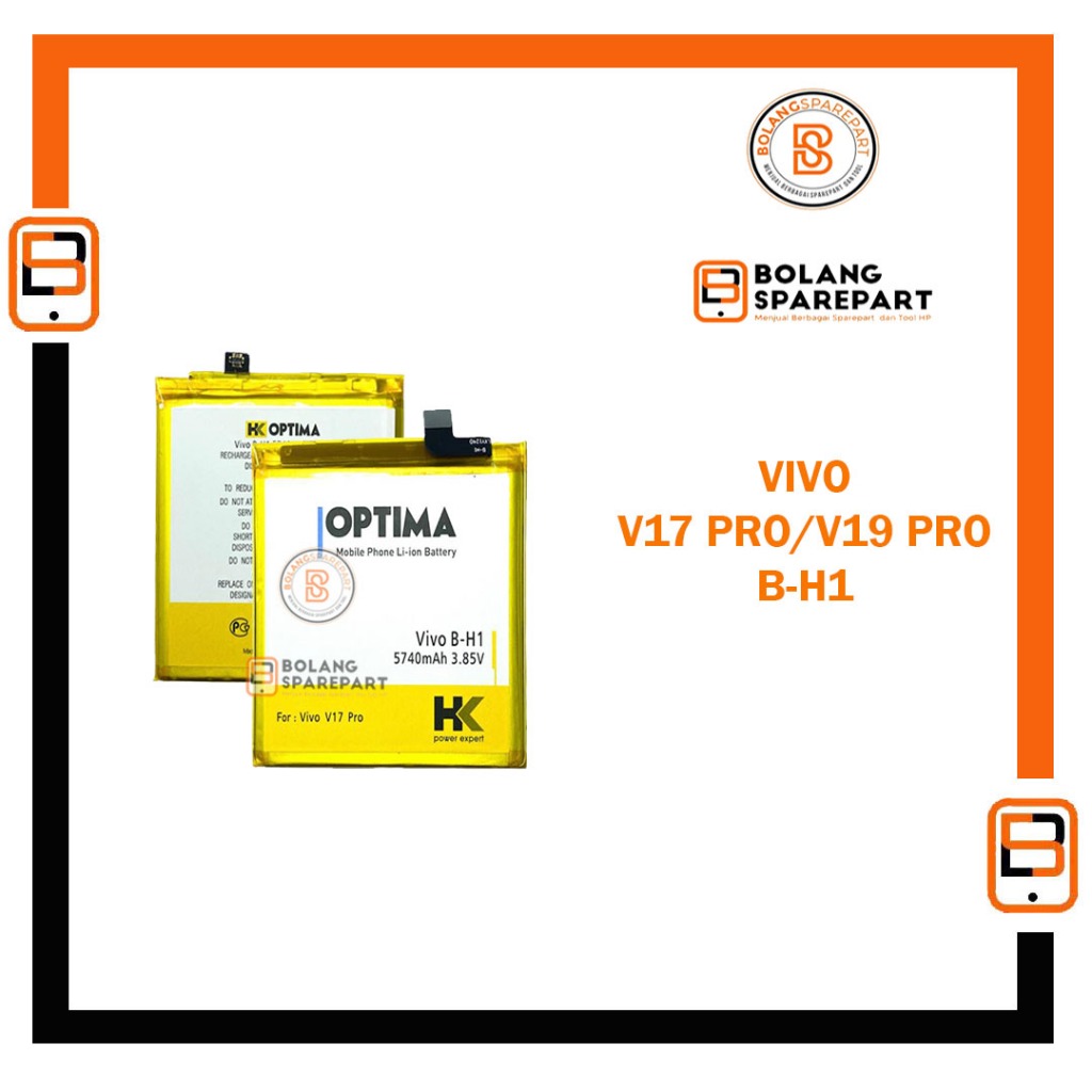 BATERAI BATRE VIVO V17 PRO / V19 PRO B-H1 HK OPTIMA DOUBLE IC