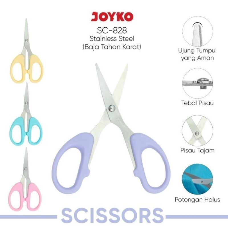 

Gunting Scissors Joyko SC-828~838PTL | @Harga=1Pcs