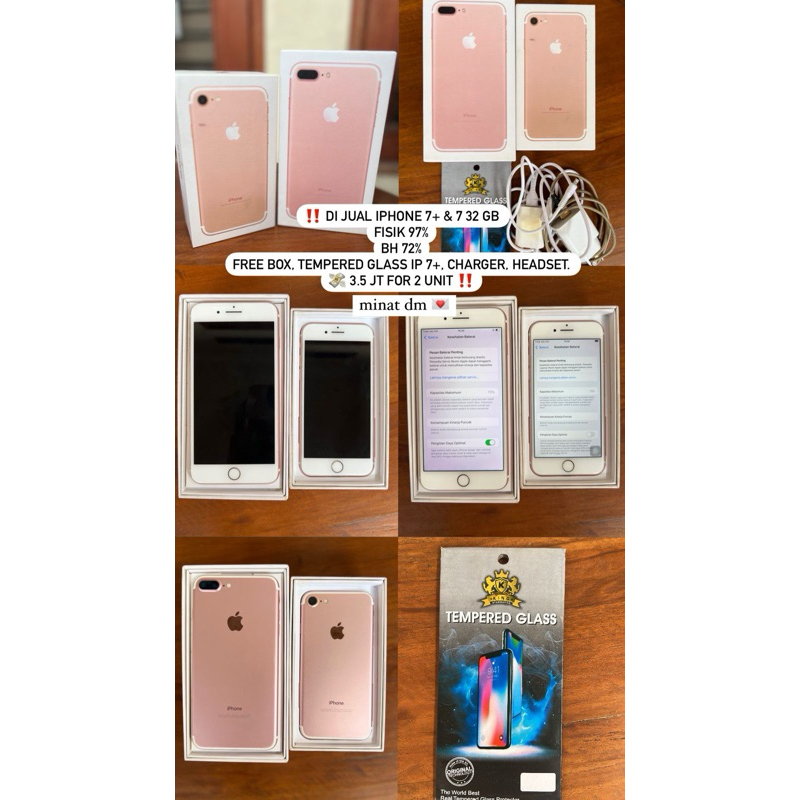 IPHONE SECOND 7+ & 7 ALL 32 GB