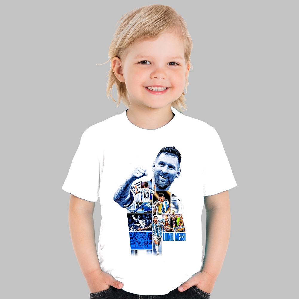 Kaos anak anak bola legenda argentina goat lionel messi