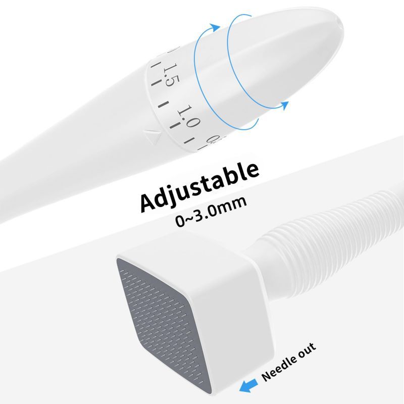 Derma Roller Stamp Drs140A Adjustable Panjang 0 0-3 00 Mm Derma Sistem Rolling Multifungsi Premium