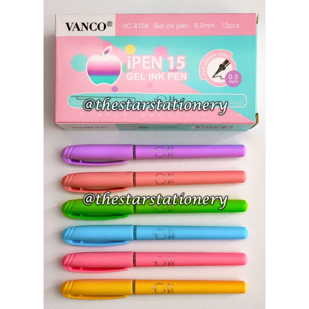 

(1 Biji) Bolpen Vanco VC-8108 Ipen 15 0.5 mm Gel Pen / Gel Pen Vanco VC8108 (1 Biji)