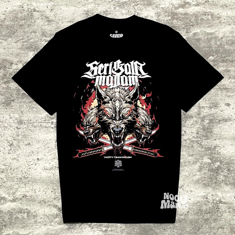 NOOV MUSIC Tshirt Baju Kaos Serigala Malam - SMHC Tshirt - Black | Kaos Band Original