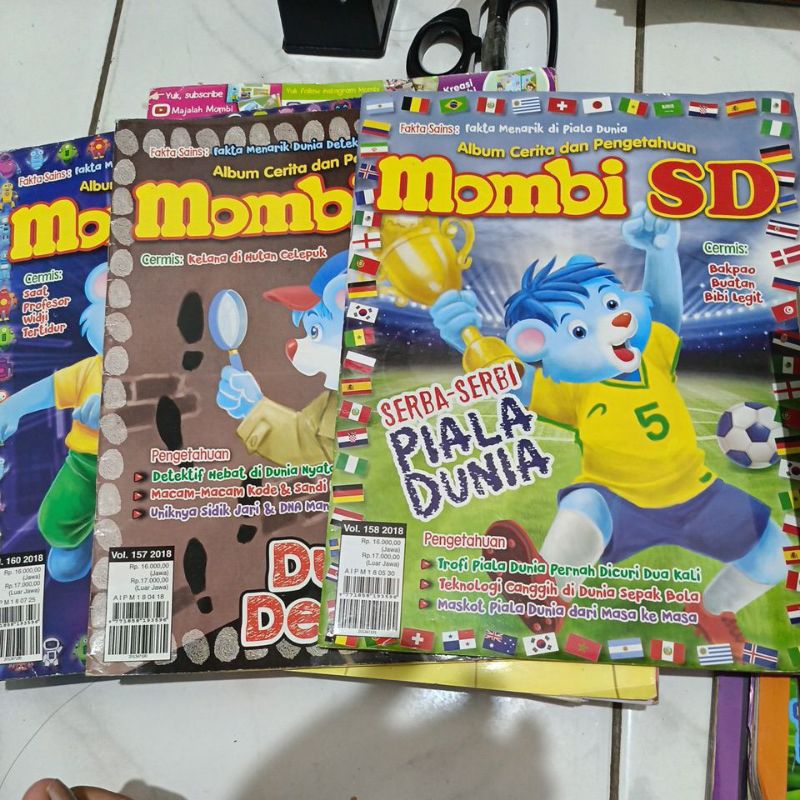 Majalah Mombi SD, trubus kids dan Potneg Bekas