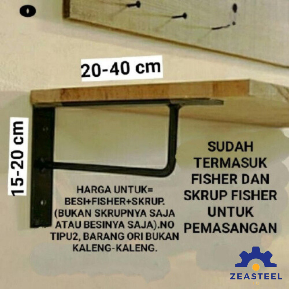 Besi Siku Siku Rak Dinding Rak Sudut Ambalan Rak Papan Gantungan