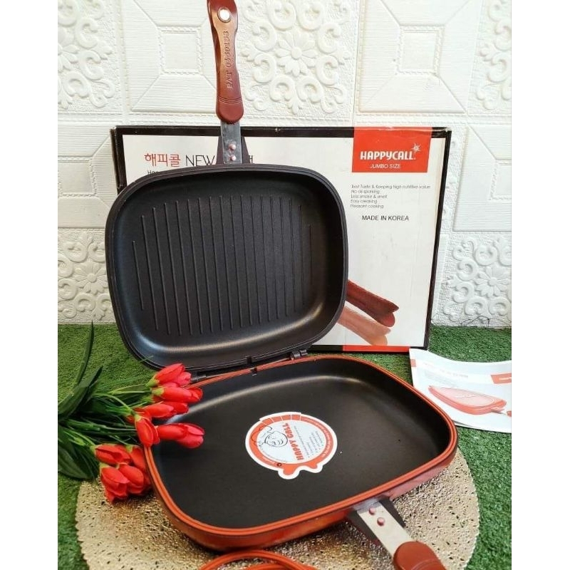 HAPPY CALL DOUBLE PAN PANCI PANGGANG PANCI MASAK DOUBLE PAN HC