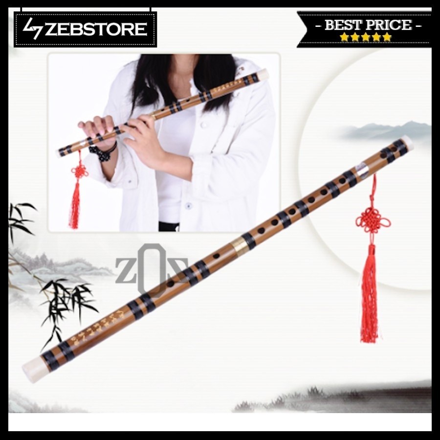 Seruling Suling Flute Bamboo Bambu Dizi Tradisional China Set