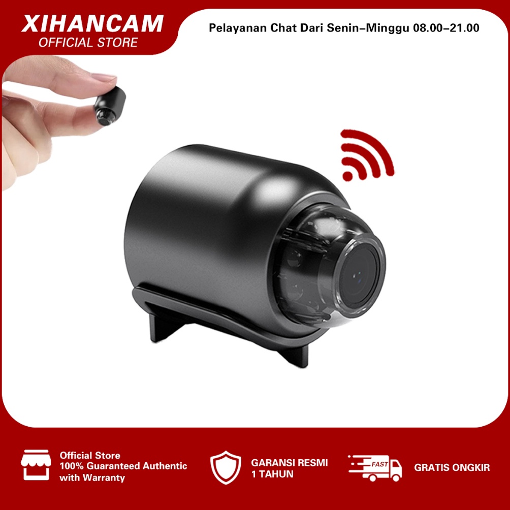 KODE W64C XIHANCAM 3MP Hidden Camera CCTV Mini Tersembunyi Spy Cam Infrared Kamera Pengintai Mini CC
