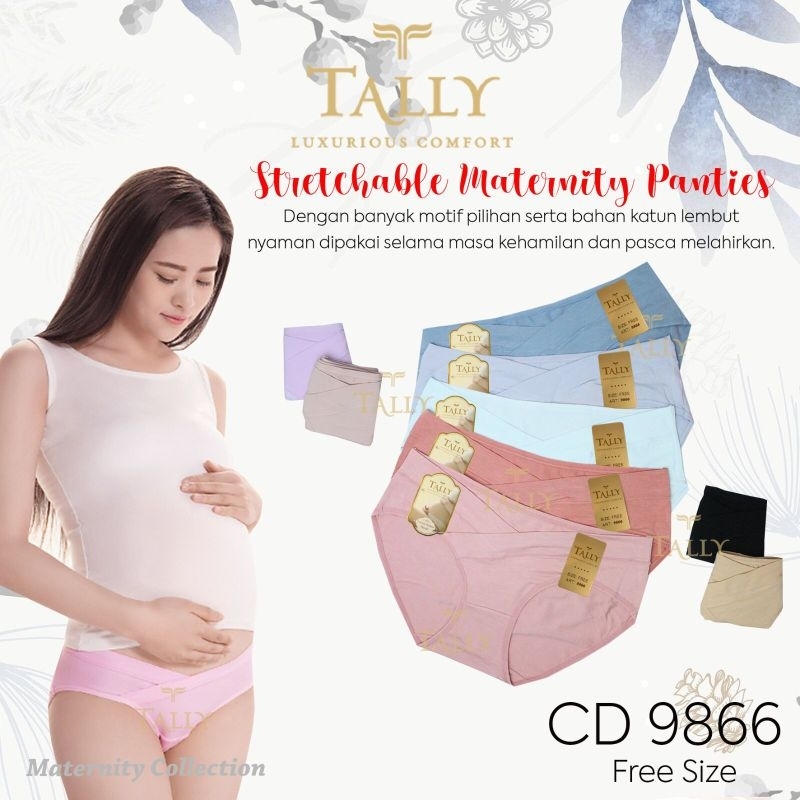 TALLY Cd Wanita HAMIL Sepinggul 9866 - 9892 Katun Nyaman di Pakainya
