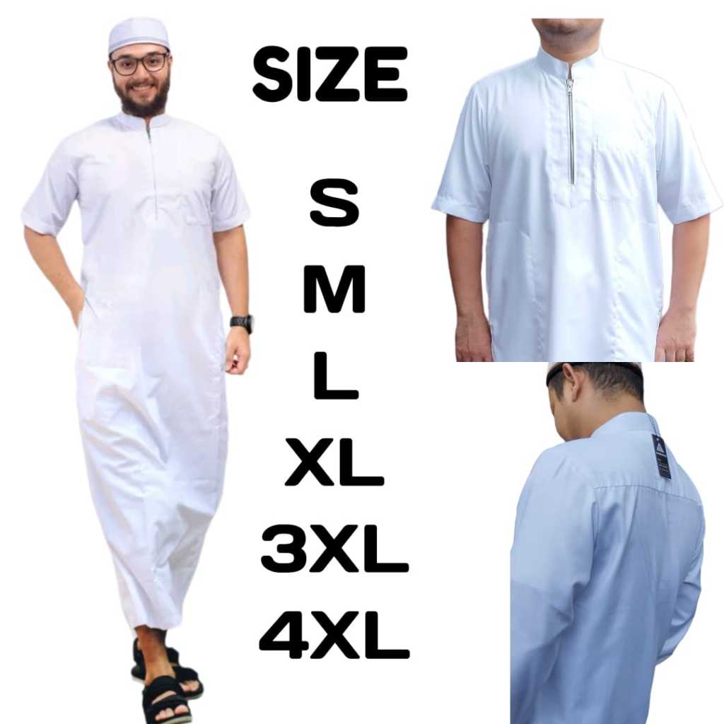 gamis dewasa jubah resleting pria jubah polis jubah JUMBO size