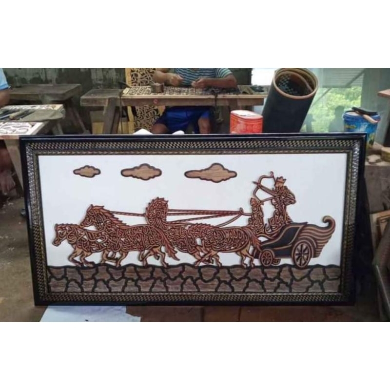 ukiran kaligrafi kereta 150x75cm