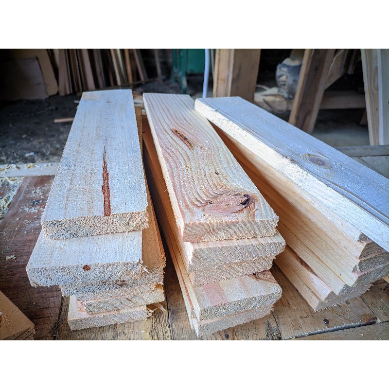 Kayu Papan Palet Jati Belanda Serut Murah Bahan Furniture Dekorasi Ukuran panjang (30cm)