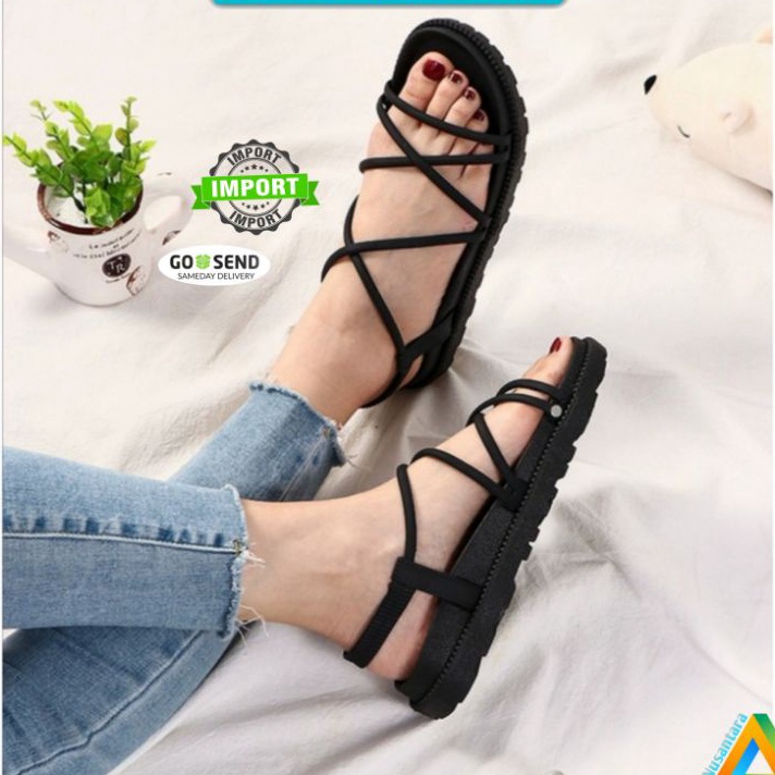 Stok Baru 55 Sandal Wanita Kekinian  Sandal Gladiator  Sandal Balance 1991 199
