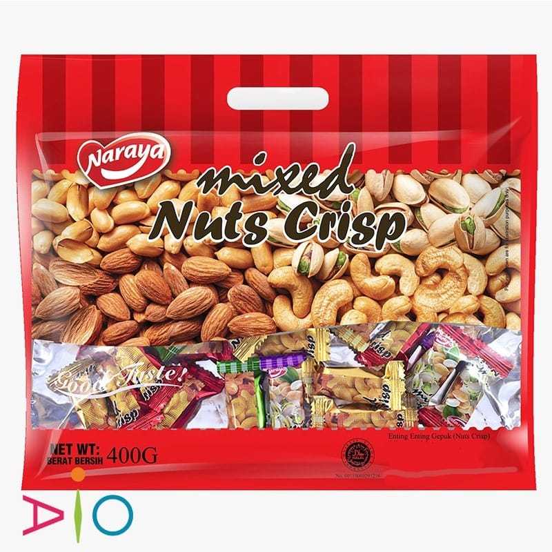 

NARAYA Mixed Nuts Crisp | Tingting Kacang Permen Kacang Panggang 400gr