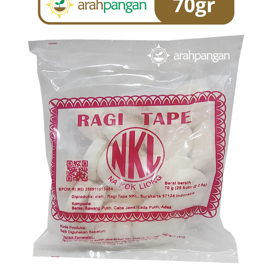 

s7Baru Ragi Tape NKL 25 Butir 7gr 48