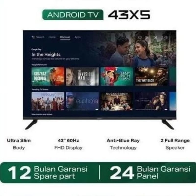 Infinix TV Android 43inch Baru