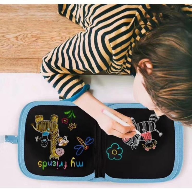 

BUKU GAMBAR BLACK BOARD PORTABLE / BUKU BLACBOARD WIPE AND CLEAN / BUKU HITAM BISA DIHAPUS LAGI