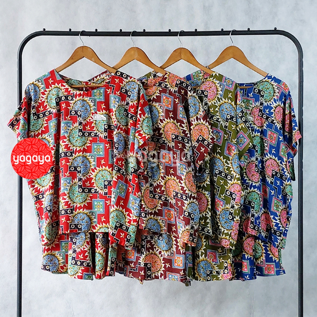 Setelan Kulot Kencana Ungu Maxi L KUM - Baju Tidur Batik Wanita #2
