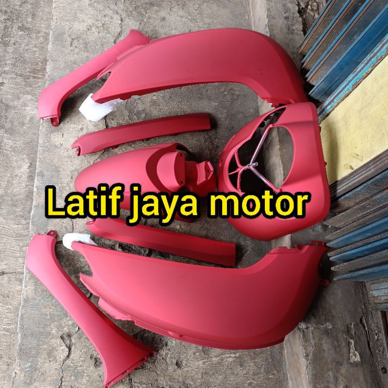 cover body Scoopy fi merah doff 2017 2018 2019