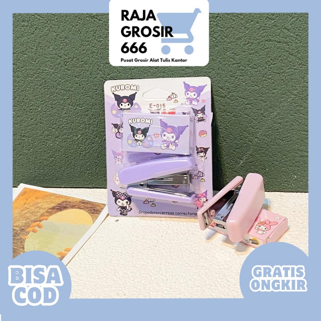 

STAPLER 2 IN 1 SANRIO STAPLES FREE REFILL ALAT TULIS SEKOLAH TERMURAH BISA COD MN-1266
