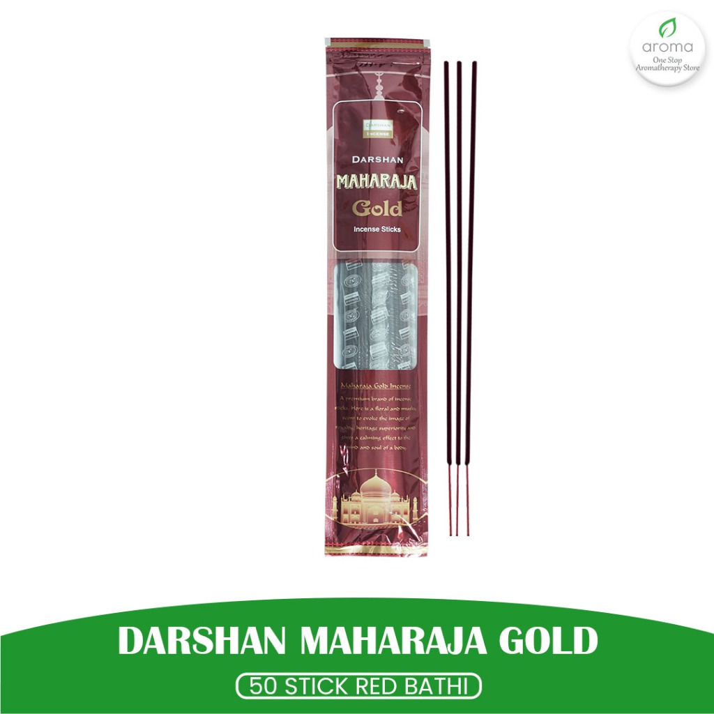 Dupa India Aromaterapi Red Bathi - Darshan Maharaja Gold 50 Sticks
