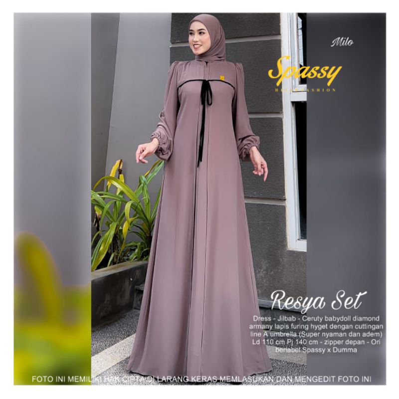 RESYA DRESS SET HIJAB BY SPASSY
