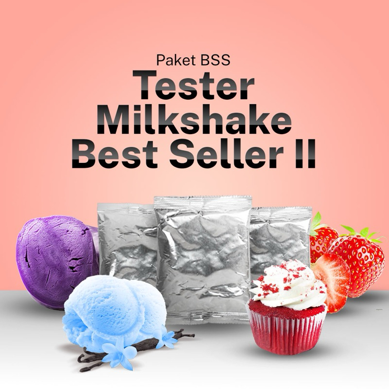 

BSS STORE Paket Tester Milkshake 20.000 Best seller. Cara pembutan mudah, free konsultasi chat admin BSS POWDER