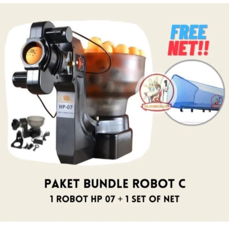 new robot pingpong/machine ball huipang 07+jaring pengumpul