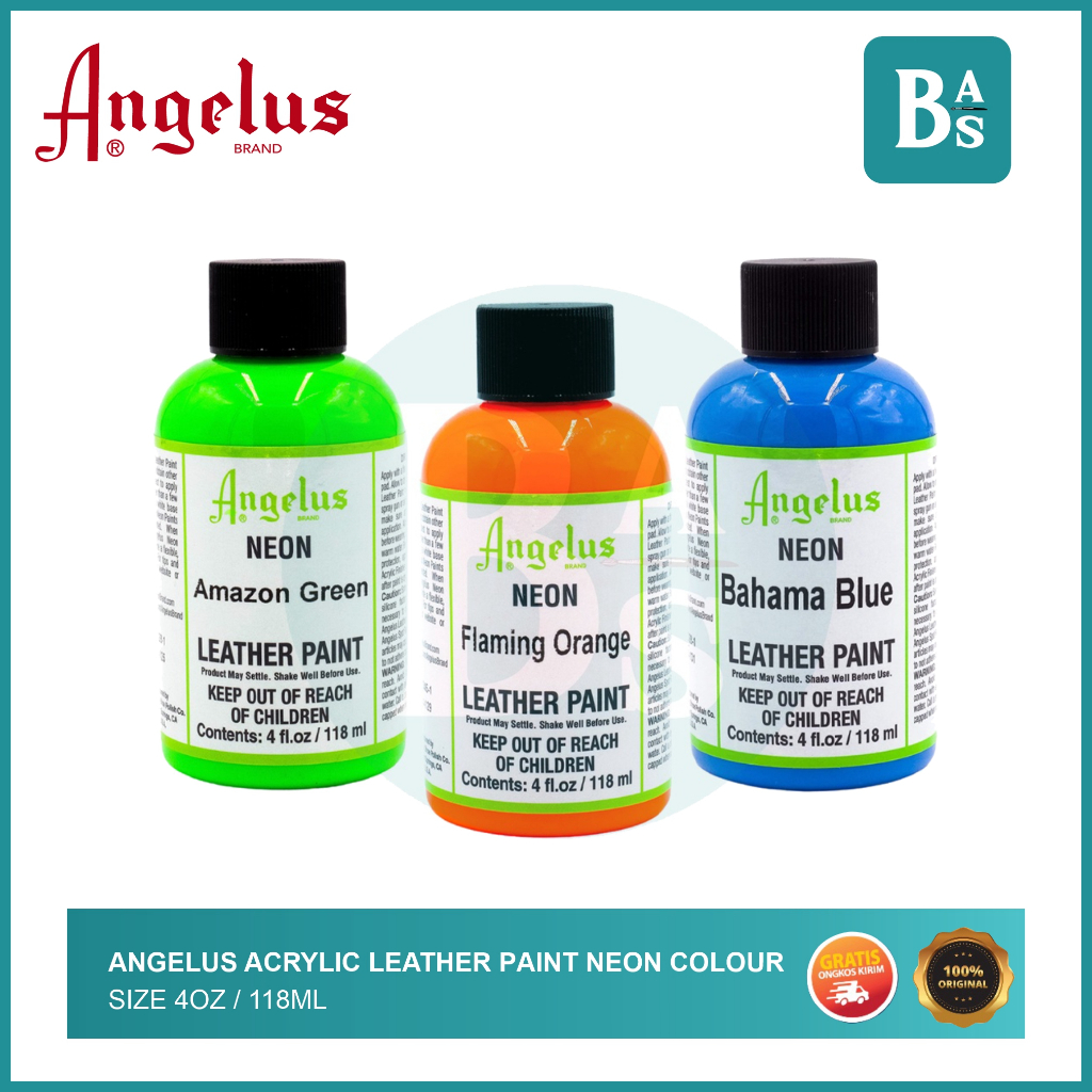 

Angelus - Acrylic Leather Paint Neon - Cat Sepatu Kulit 4oz 118ml - Bali Artemedia