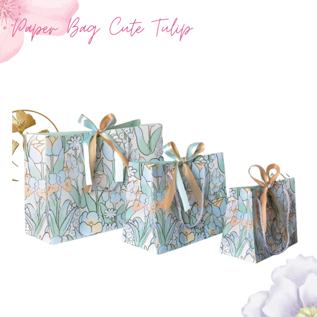 

Paper Bag Cute Tulip / Paper bag / Goodie Bag