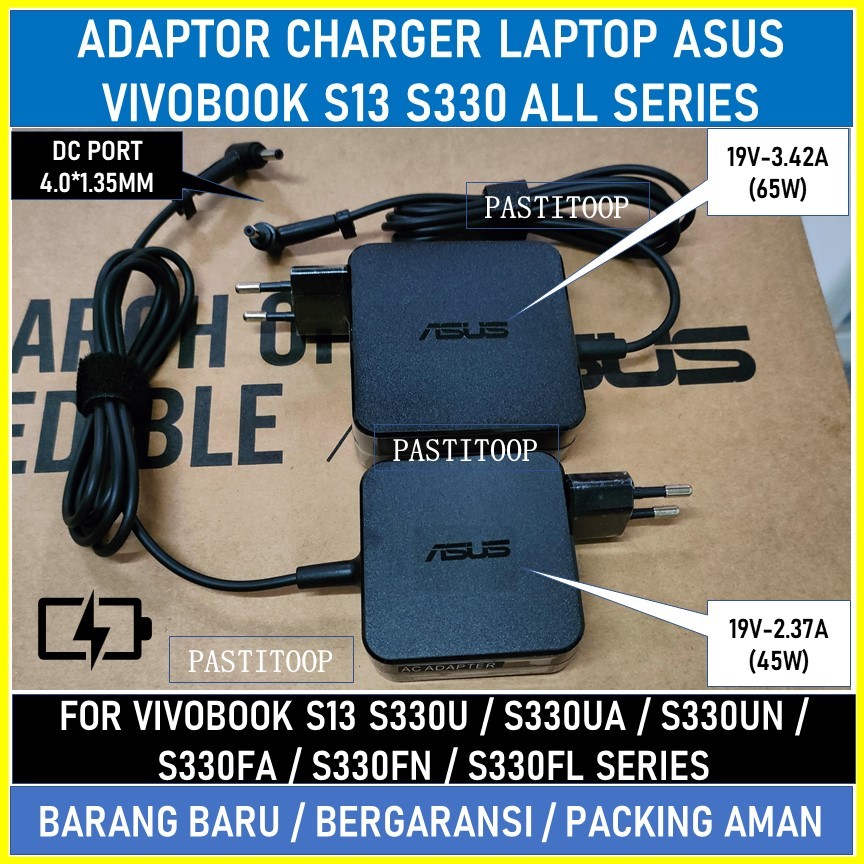 Adaptor charger laptop asus vivobook s13 s330u s330ua s330un s330fa s330fn s330fl terbaru