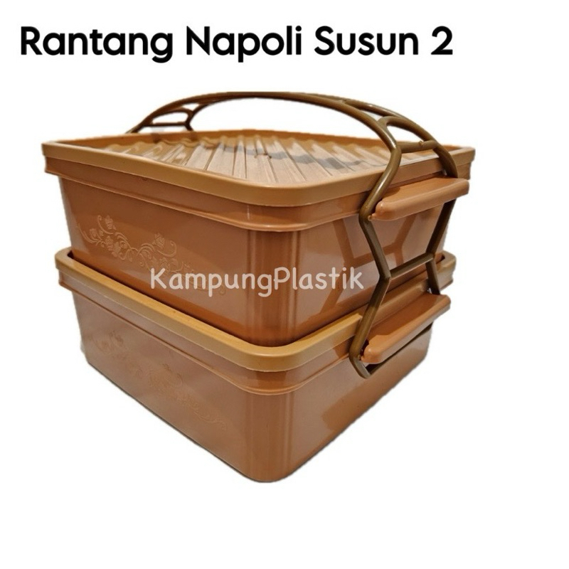 RANTANG SUSUN 2 / RANTANG NAPOLI SUSUN 2 / RANTANG BERKAT / RANTANG PLASTIK / RANTANG KOTAK SUSUN 2 